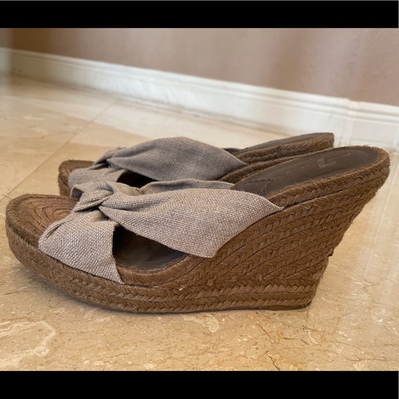 7 For All Mankind Jayda Platform Wedge Espadrilles Size 9.5 - Picture 4 of 5